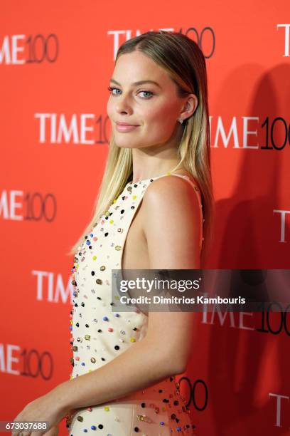 Actress Margot Robbie attends the 2017 Time 100 Gala at Jazz at Lincoln Center on April 25, 2017 in New York City.