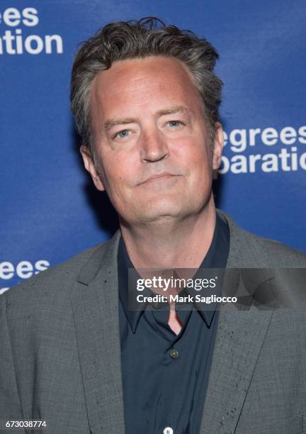 Actor Matthew Perry attends the "Six Degrees Of Separation" Opening Night Celebration at the Barrymore Theatre on April 25, 2017 in New York City.