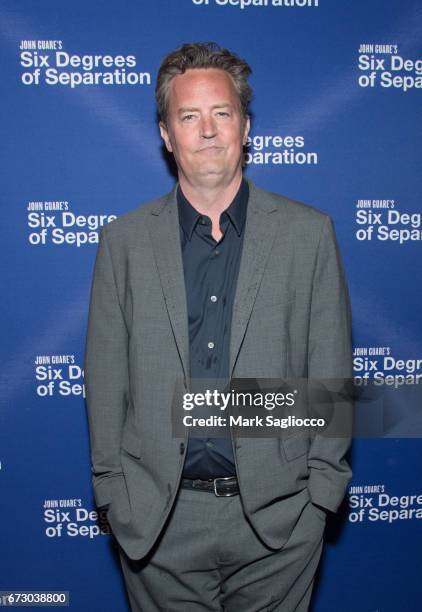 Actor Matthew Perry attends the "Six Degrees Of Separation" Opening Night Celebration at the Barrymore Theatre on April 25, 2017 in New York City.