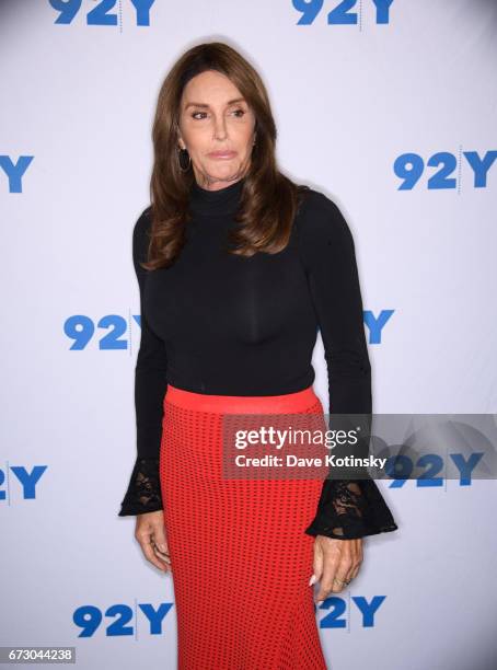 Caitlyn Jenner attends the Transgender Identity and Courage event with Jennifer Finney Boylan at the 92nd Street Y on April 25, 2017 in New York City.