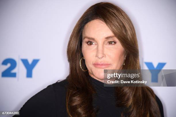 Caitlyn Jenner attends the Transgender Identity and Courage event with Jennifer Finney Boylan at the 92nd Street Y on April 25, 2017 in New York City.