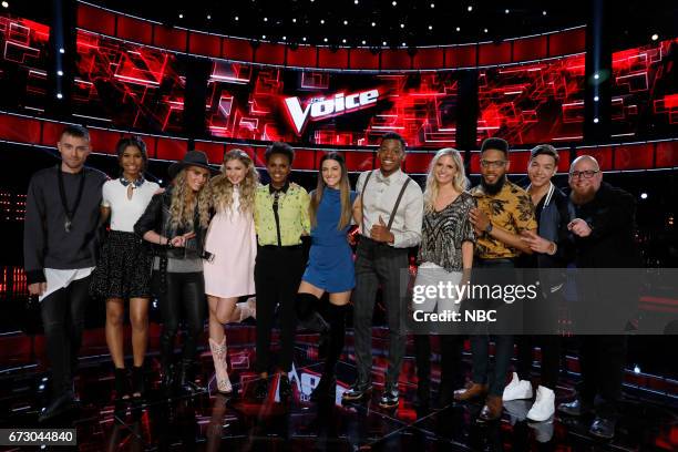 Live Top 12" Episode: 1215B -- Pictured: Hunter Plake, Aliyah Moulden, Stephanie Rice, Brennley Brown, Vanessa Ferguson, Lilli Passero, Chris Blue,...