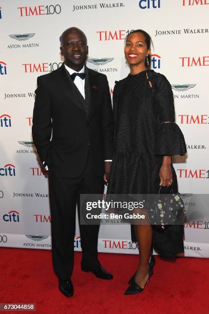 Sir David Adjaye and Ashley Shaw-Scott attend the 2017 Time 100 Gala at Jazz at Lincoln Center on April 25, 2017 in New York City.