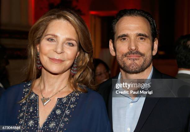 Her Majesty Queen Noor al-Hussein and RI Board Member and actor Matt Dillon attend the Refugees International's 38th Anniversary Dinner at Andrew W....