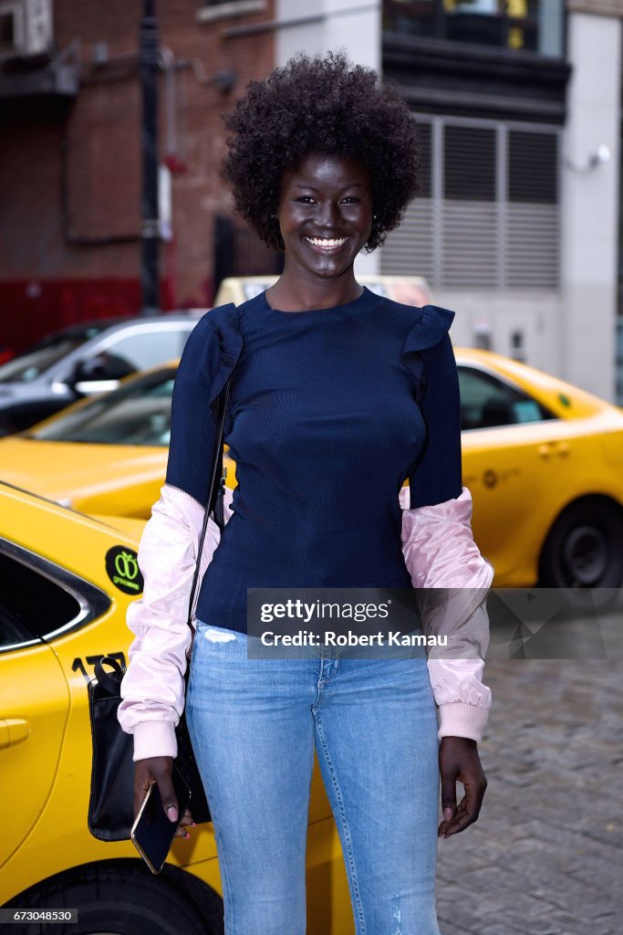 Khoudia Diop seen out in Manhattan on April 25, 2017 in New York City ...