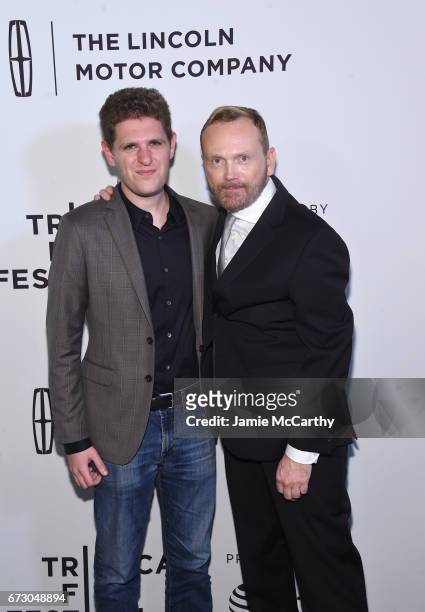 Screenwriter Mike Makowsky and director Pat Healy attend "Take Me" Premiere during the 2017 Tribeca Film Festival at SVA Theater on April 25, 2017 in...