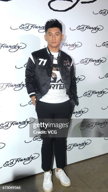 Actor Nicky Wu attends the press conference of clothes brand Ed Hardy on April 25, 2017 in Shanghai, China.