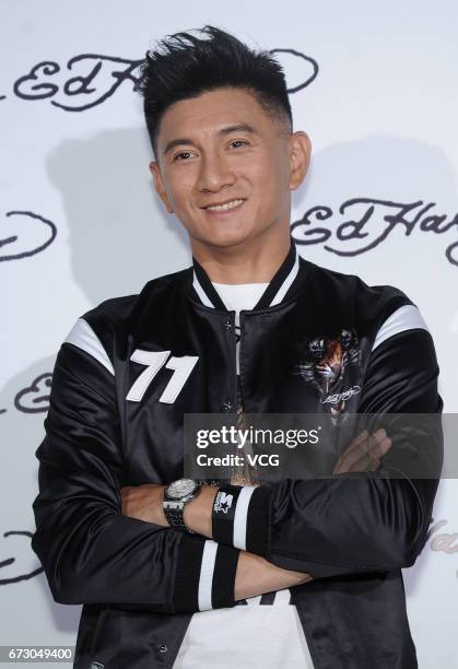 Actor Nicky Wu attends the press conference of clothes brand Ed Hardy on April 25, 2017 in Shanghai, China.