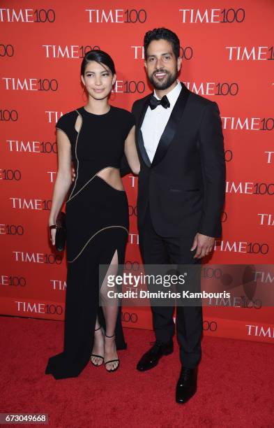 Grace Gail and actor Adam Rodriguez attend the 2017 Time 100 Gala at Jazz at Lincoln Center on April 25, 2017 in New York City.