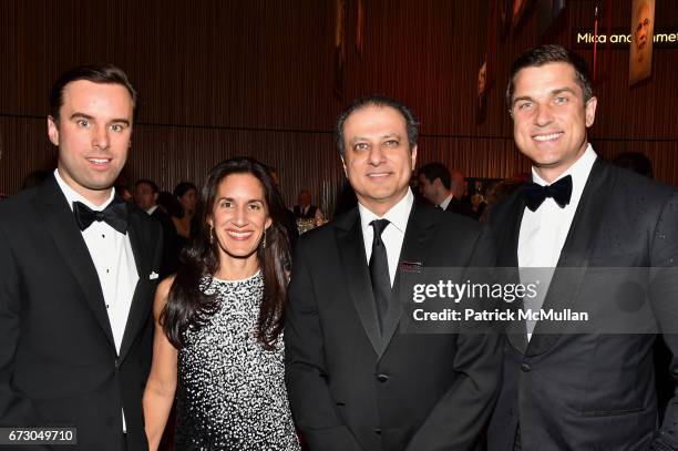 Michael Scherer, Dalya Bharara, Preet Bharara and Thomas Farley attend the 2017 TIME 100 Gala at Jazz at Lincoln Center on April 25, 2017 in New York...