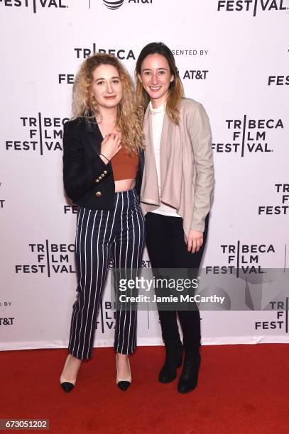 Parker Hill "Ready" Alumi, and Natasha Farkas attend Tribeca Snapchat Shorts showing during 2017 Tribeca Film Festival at Cinepolis Chelsea on April...