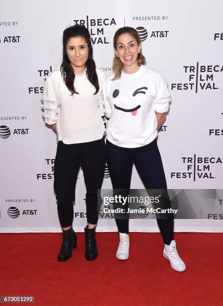 Dasha Battelle and Ani Acopian of "New Look" attend Tribeca Snapchat Shorts showing during 2017 Tribeca Film Festival at Cinepolis Chelsea on April...