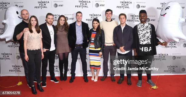 Doug Larlham, Sarah Albonesi, Simone Policano, Jeff Ayars, Jared Hacker, Anna Roisman, Brannen Haderle, Alex Berry, and Stanley Kalu attend Tribeca...