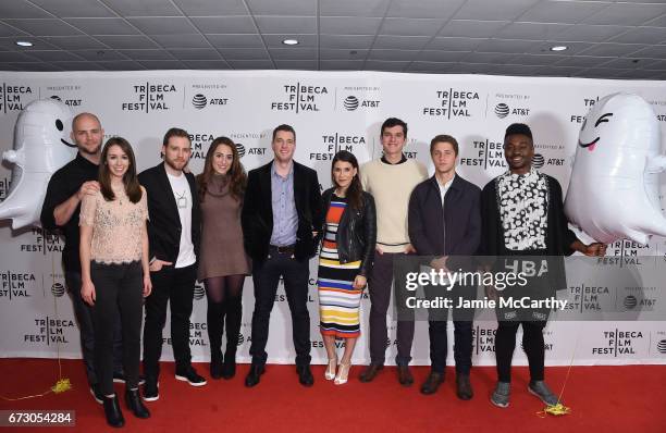 Doug Larlham, Sarah Albonesi, Simone Policano, Jeff Ayars, Jared Hacker, Anna Roisman, Brannen Haderle, Alex Berry, and Stanley Kalu attend Tribeca...