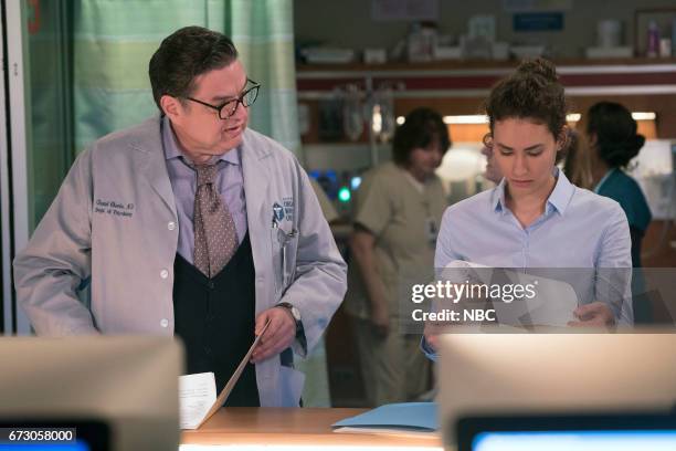 Deliver Us" Episode 221 -- Pictured: Oliver Platt as Daniel Charles, Rachel DiPillo as Sarah Reese --