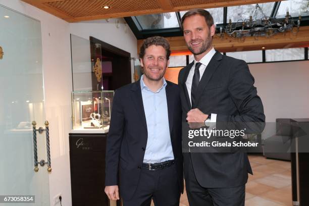 Philip Greffenius, Edition Sportiva, and Marc Autmaring during the piano night hosted by Wempe and Glashuette Original at Gruenwalder Einkehr on...