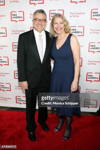 Lawyer, author and legal analyst Jeffrey Toobin and Amy Bennett McIntosh attend the 2017 PEN America Literary Gala at American Museum of Natural...