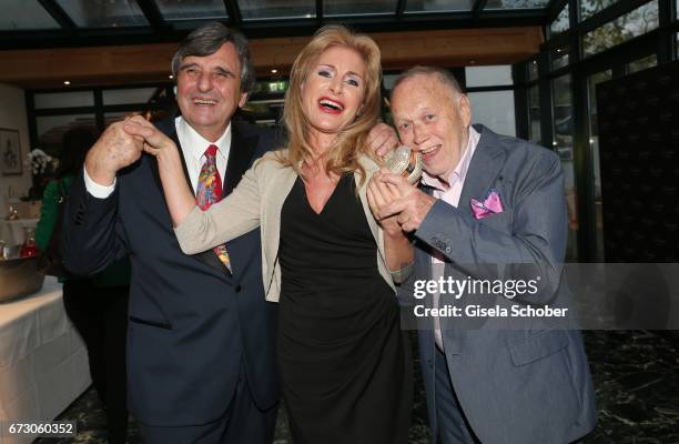 Peter Pongratz, Joseph Vilsmaier and his girlfriend Birgit Muth during the piano night hosted by Wempe and Glashuette Original at Gruenwalder Einkehr...