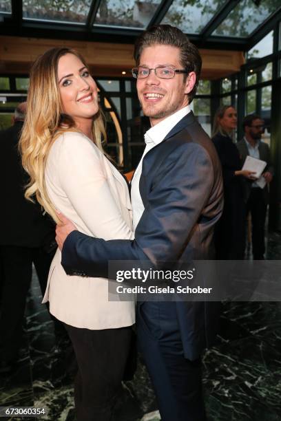 Julien Christopher Fuchsberger, grandson of Joachim "Blacky" Fuchsberger and son of Thomas Fuchsbergerand his girlfriend Nathalie Weber during the...