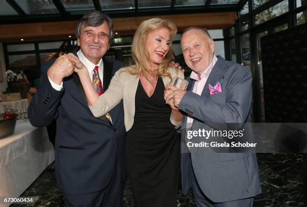 Peter Pongratz, Joseph Vilsmaier and his girlfriend Birgit Muth during the piano night hosted by Wempe and Glashuette Original at Gruenwalder Einkehr...