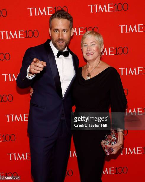 Ryan Reynolds and Tammy Reynolds attend the 2017 Time 100 Gala at Jazz at Lincoln Center on April 25, 2017 in New York City.