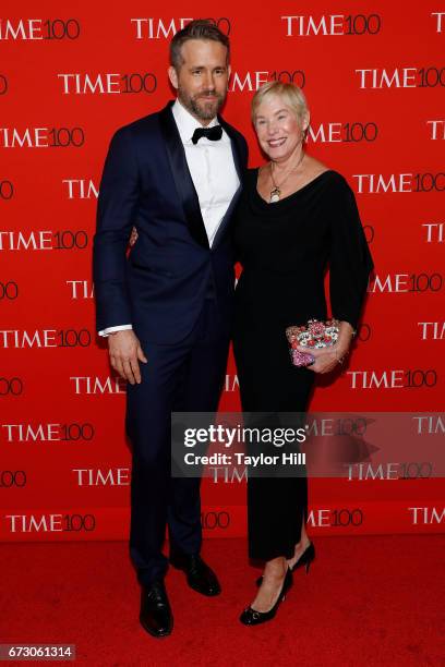 Ryan Reynolds and Tammy Reynolds attend the 2017 Time 100 Gala at Jazz at Lincoln Center on April 25, 2017 in New York City.