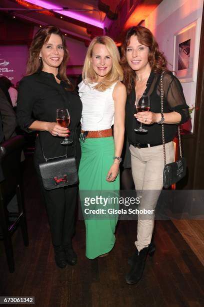 Sarah Hallhuber, Fashion designer Sonja Kiefer and Cosima von Borsody during the piano night hosted by Wempe and Glashuette Original at Gruenwalder...