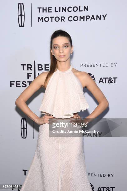 Actress Angela Sarafyan of "The Promise" attends "Intent to Destroy" Premiere during the 2017 Tribeca Film Festival at SVA Theater on April 25, 2017...