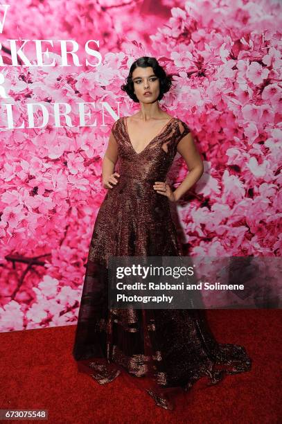 Crystal Renn attends the 2017 New Yorkers For Children's A Fool's Fete: Enchanted Garden at Mandarin Oriental New York on April 25, 2017 in New York...