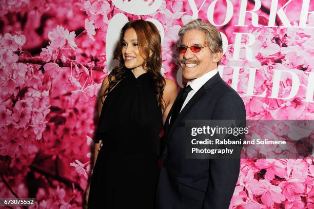 Erica Michelle Levy and Geraldo Rivera attends the 2017 New Yorkers For Children's A Fool's Fete: Enchanted Garden at Mandarin Oriental New York on...