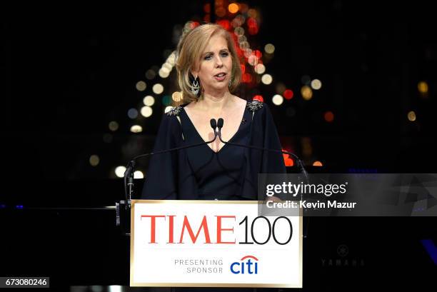 Managing editor Nancy Gibbs speaks during 2017 Time 100 Gala at Jazz at Lincoln Center on April 25, 2017 in New York City.