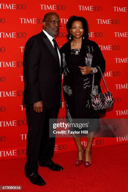 Bernard J. Tyson and Denise Bradley-Tyson attend the 2017 Time 100 Gala at Jazz at Lincoln Center on April 25, 2017 in New York City.