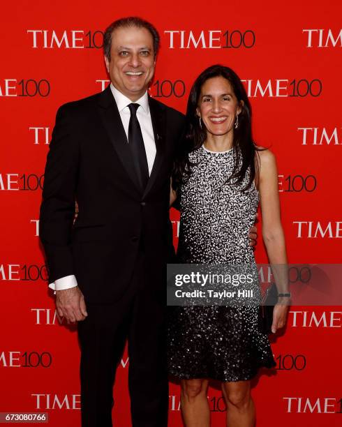 Preet Bharara and Dalya Bharara attend the 2017 Time 100 Gala at Jazz at Lincoln Center on April 25, 2017 in New York City.