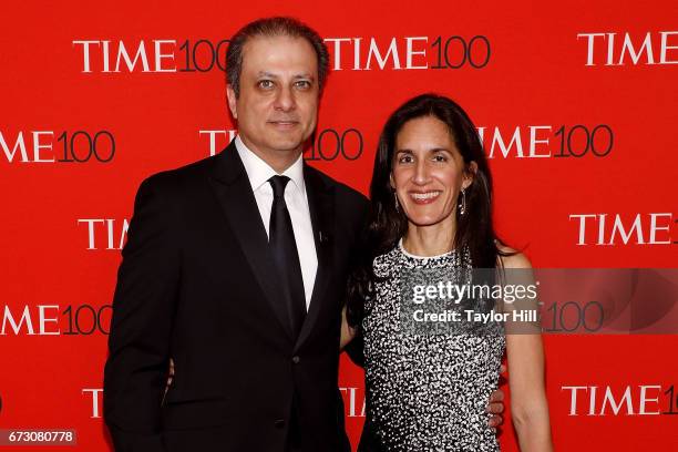 Preet Bharara and Dalya Bharara attend the 2017 Time 100 Gala at Jazz at Lincoln Center on April 25, 2017 in New York City.