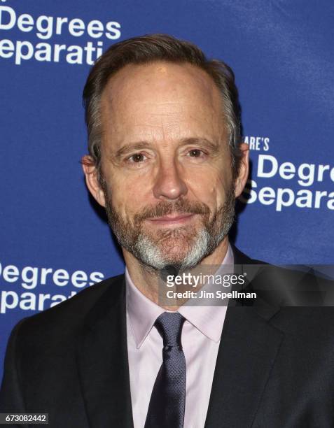 Actor John Benjamin Hickey attends the "Six Degrees of Separation" Broadway opening night after party at Brasserie 8 1/2 on April 25, 2017 in New...