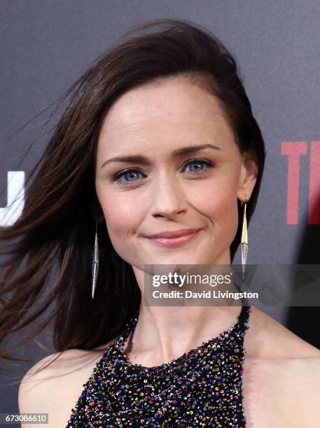 Actress Alexis Bledel attends the premiere of Hulu's "The Handmaid's Tale" at ArcLight Cinemas Cinerama Dome on April 25, 2017 in Hollywood,...