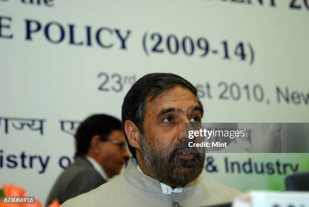 Anand Sharma, Union Minister of Commerce & Industry, announces annual supplement to the foreign trade policy.