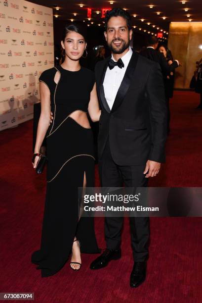 Grace Gail and actor Adam Rodriguez attend 2017 Time 100 Gala at Frederick P. Rose Hall, Jazz at Lincoln Center on April 25, 2017 in New York City.