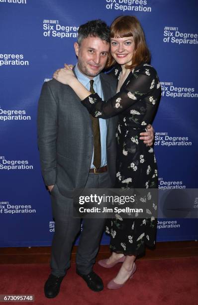 Director Trip Cullman and actress Colby Minifie attend the "Six Degrees of Separation" Broadway opening night after party at Brasserie 8 1/2 on April...