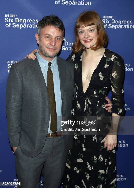 Director Trip Cullman and actress Colby Minifie attend the "Six Degrees of Separation" Broadway opening night after party at Brasserie 8 1/2 on April...