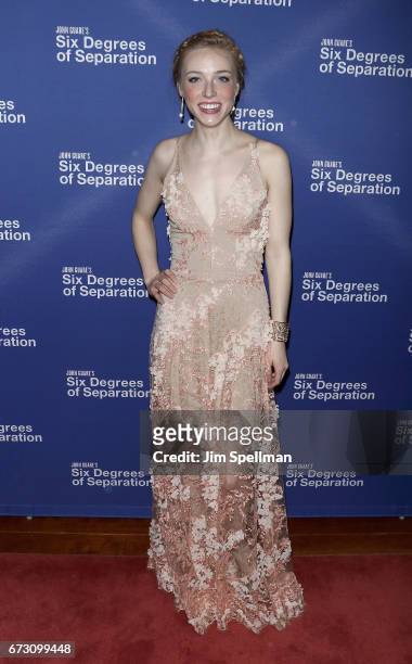 Actress Sarah Mezzanotte attends the "Six Degrees Of Separation" Broadway opening night after party at Brasserie 8 1/2 on April 25, 2017 in New York...