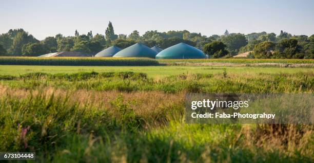 biogas plant - methane stock pictures, royalty-free photos & images