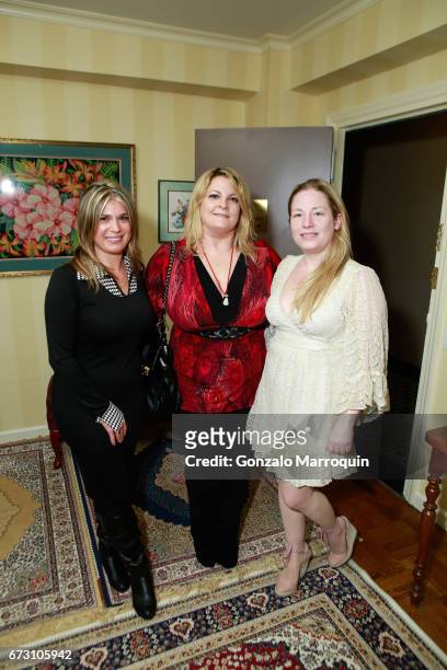 Ashley Papa, Lora Condon and Genevieve Malandra attend the Paul & Dee Dee Sorvino celebrate their new book "Pinot, Pasta & Parties" at 200 East 57th...
