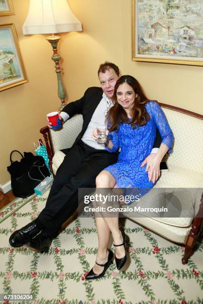 Cathy Areu and her husband attend the Paul & Dee Dee Sorvino celebrate their new book "Pinot, Pasta & Parties" at 200 East 57th Street on April 25,...