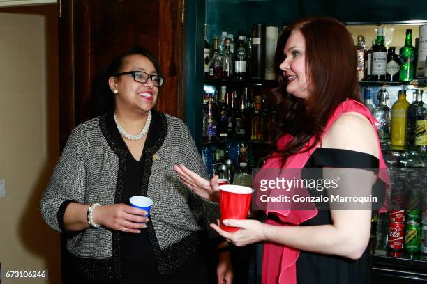 Kimberly Morella and Dee Dee Sorvino during the Paul & Dee Dee Sorvino celebrate their new book "Pinot, Pasta & Parties" at 200 East 57th Street on...