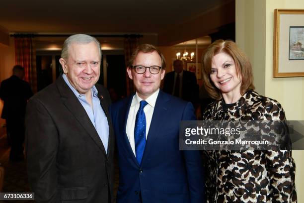 Bill Corsair, Eric Shawn and Janis Corsair attend the Paul & Dee Dee Sorvino celebrate their new book "Pinot, Pasta & Parties" at 200 East 57th...