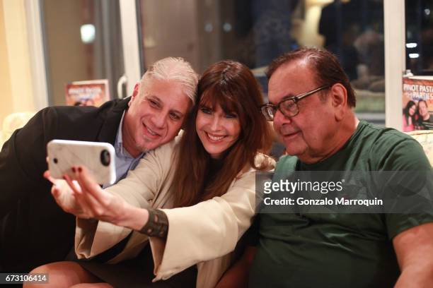 Adam Weinstock, Carol Alt and Paul Sorvino during the Paul & Dee Dee Sorvino celebrate their new book "Pinot, Pasta & Parties" at 200 East 57th...