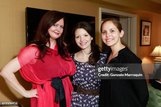 Dee Dee Sorvino, journalist Taryn Winter Brill and Jaymie Brill during the Paul & Dee Dee Sorvino celebrate their new book "Pinot, Pasta & Parties"...