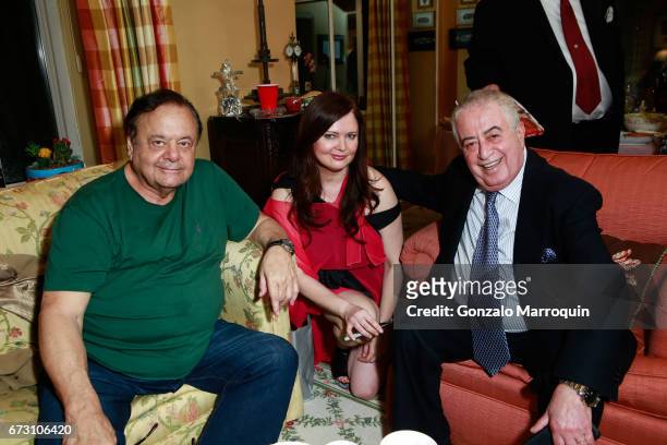 Paul Sorvino his wife Dee Dee Sorvino and Dr. Marc Benhuri during the Paul & Dee Dee Sorvino celebrate their new book "Pinot, Pasta & Parties" at 200...
