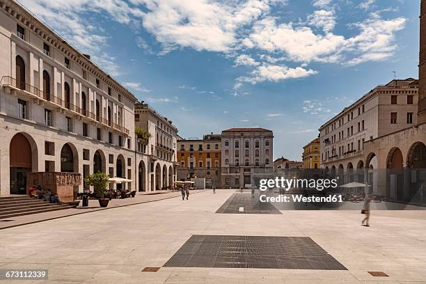 italy, brescia, view to piazza della vittoria - brescia stock-fotos und bilder